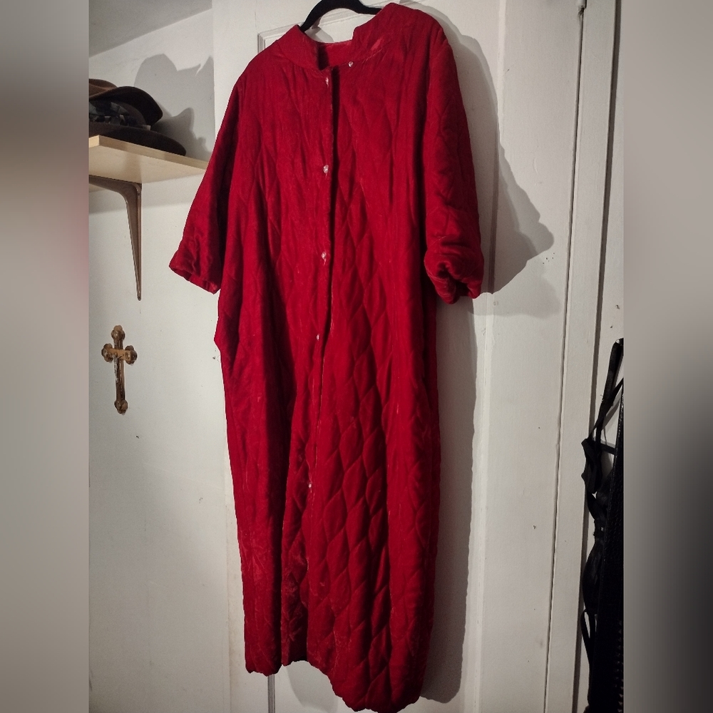 Floor Length Red Velvet Goth Dream Coat